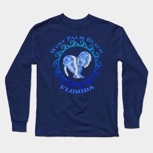 West Palm Beach Florida Vacation Tribal Manatees Long Sleeve T-Shirt